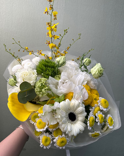 Солнечный микс с герберами и каллами with delivery to Astana
