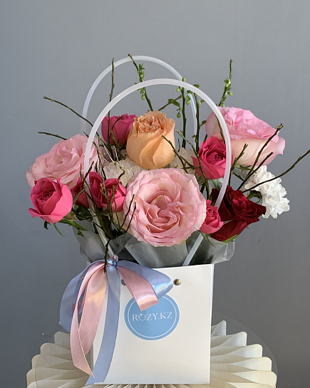 Розовое очарование в сумочке with delivery to Astana