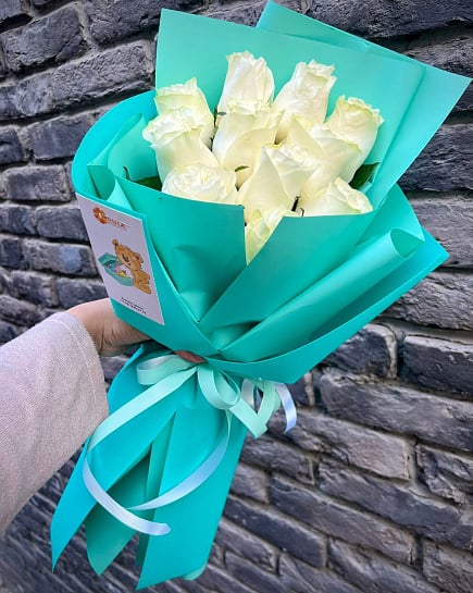 Букет из 11 белых Голландских роз with delivery to Almaty