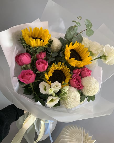 Солнечное настроение с подсолнухами with delivery to Astana