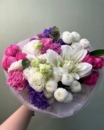 Цветочный микс в пастельных тонах with delivery to Astana