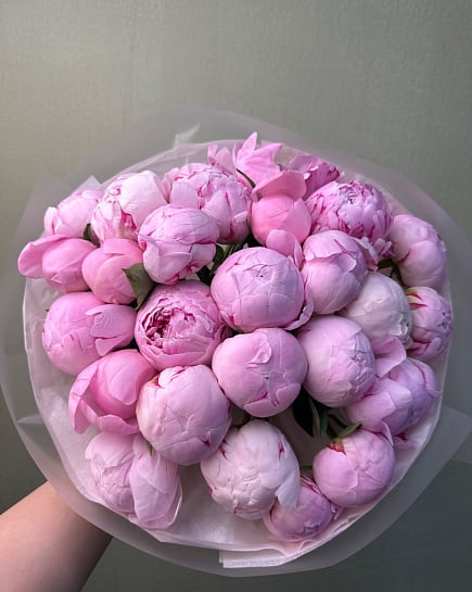Розовое облако из пионов with delivery to Astana